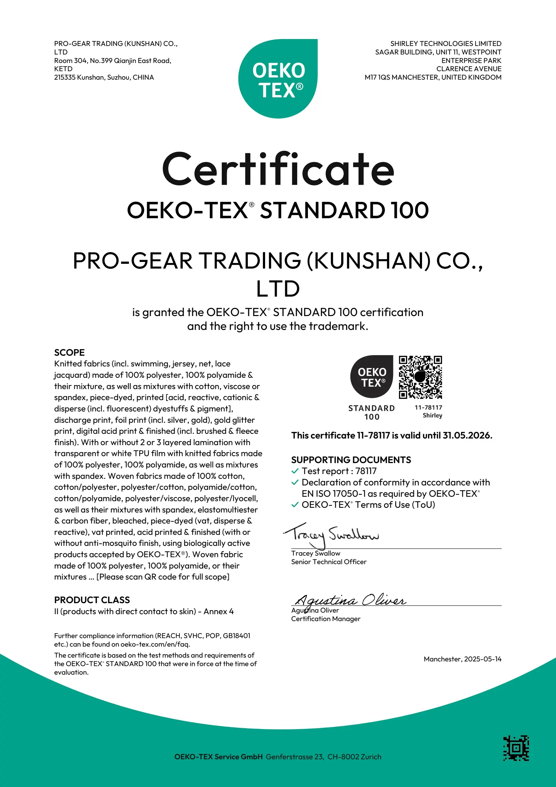 NepalOEKO-TEX&reg; STANDARD 100 
